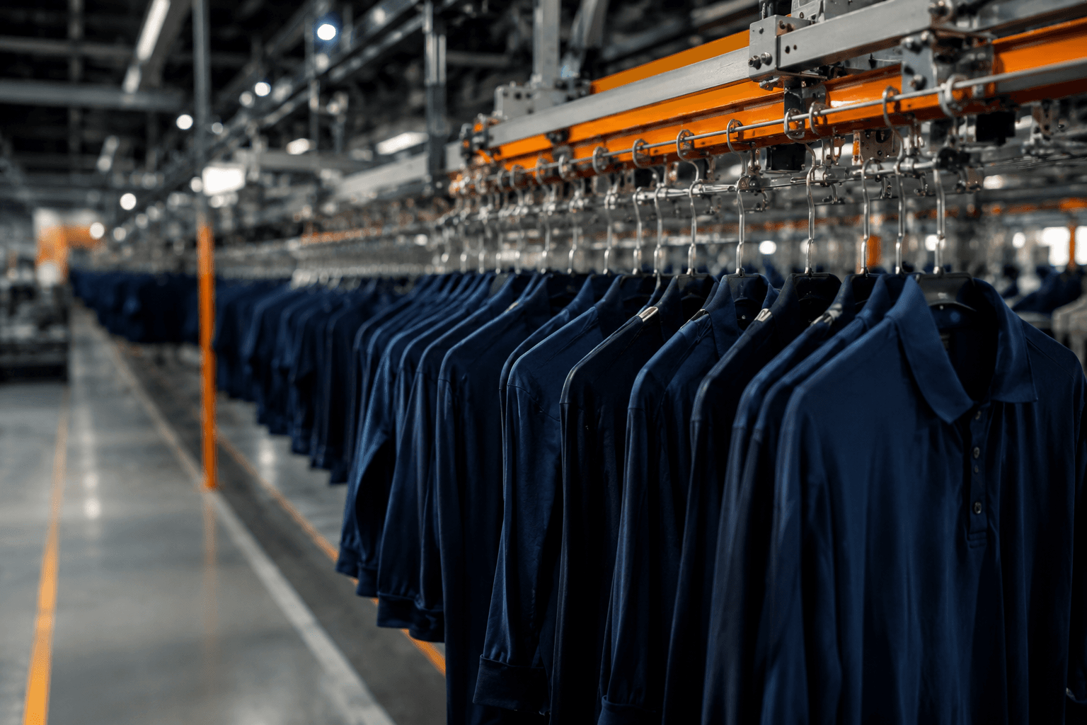 Fábrica têxtil com rastreabilidade RFID