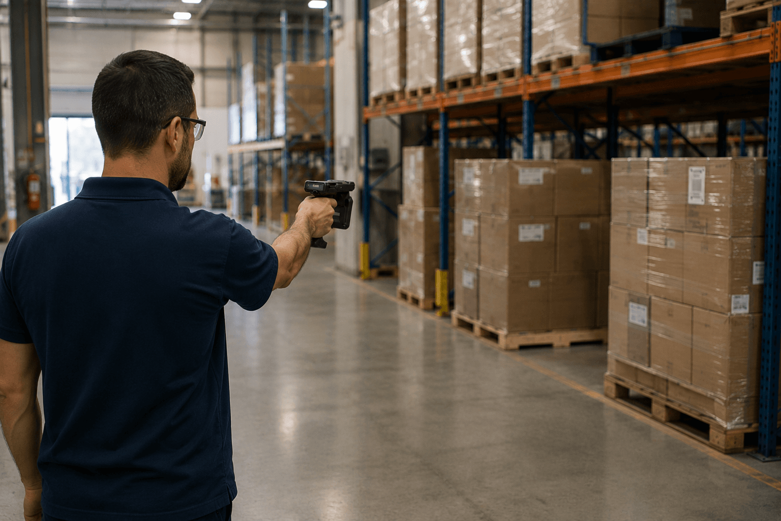 Leitor RFID em linha de produção